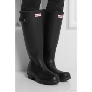 Black Tall Hunter Boots